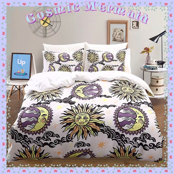 Bedding 3pc Setking Or Queensun Moon Duvet Cover Set Poshmark